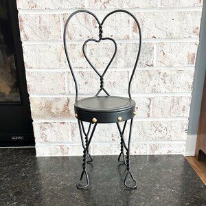 Doll Sized Ice Cream Parlor Chair, Wrought Iron Doll Chair, Vintage Doll Chair
